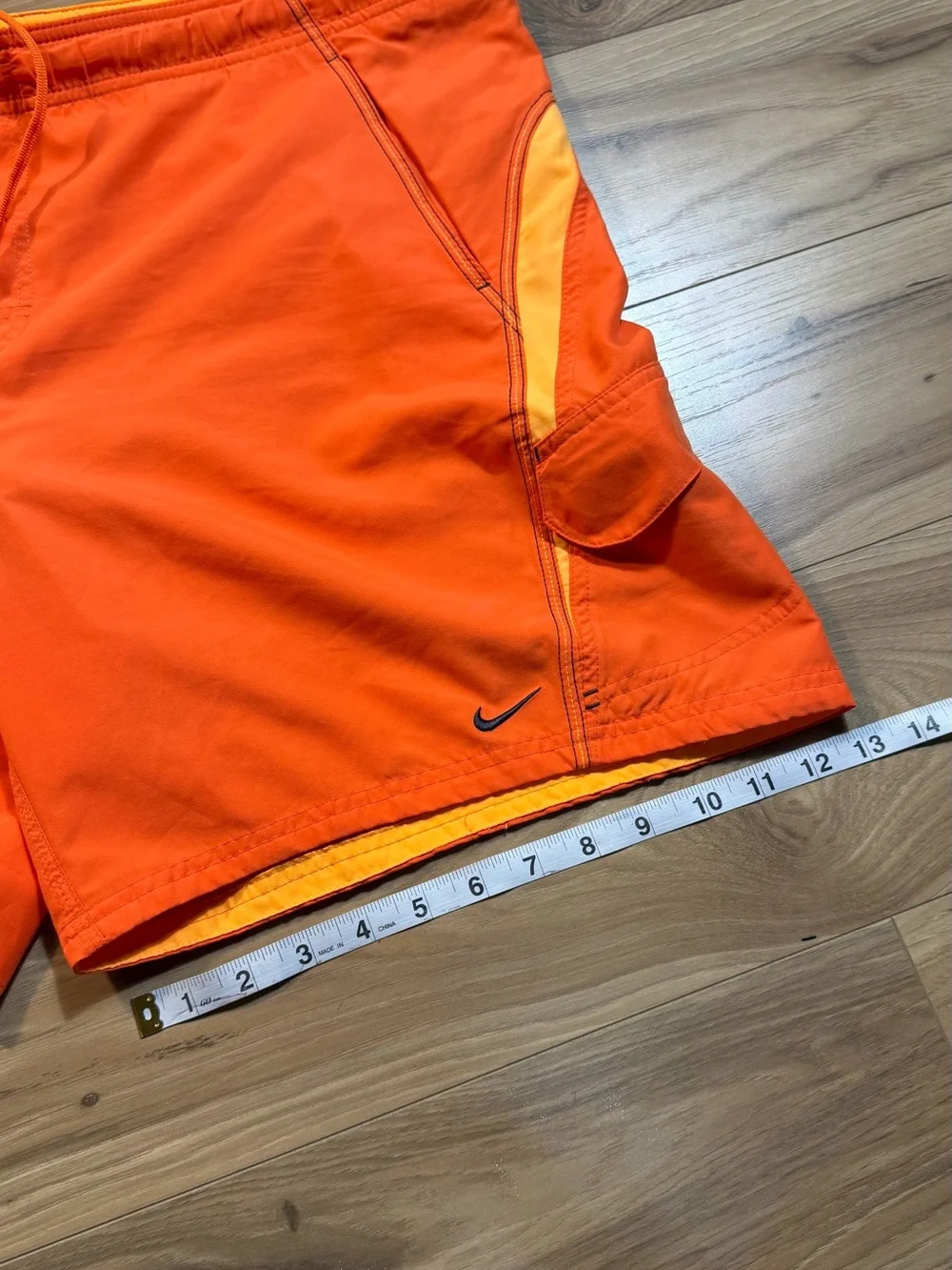 Nike Orange Athletic Swim/Board Shorts